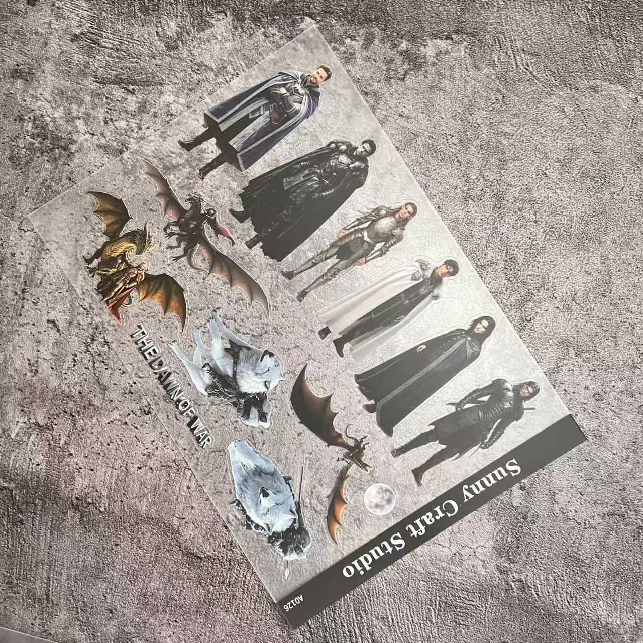 A0126--Male character《Medieval fantasy warfare》PET Sticker 1 Pcs A5 Size