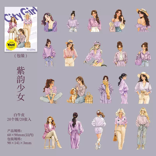 City Girls Stickers 20 Sheets Per Pack