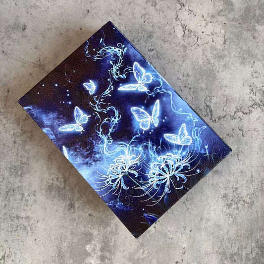 D0028 Blue Gothic Wooden Book Box