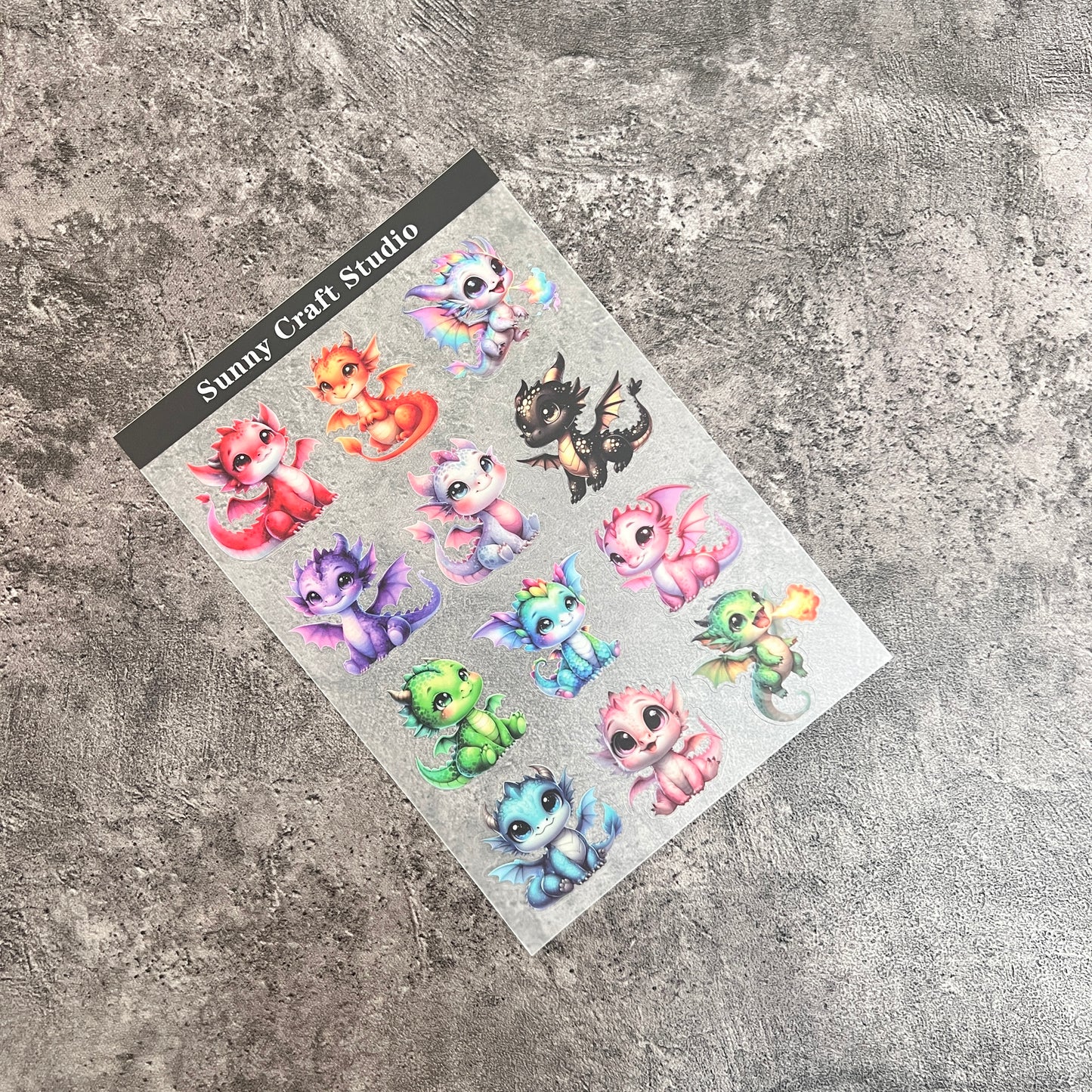 A0014---Little Dragon PET Sticker 1 Pcs A5 Size