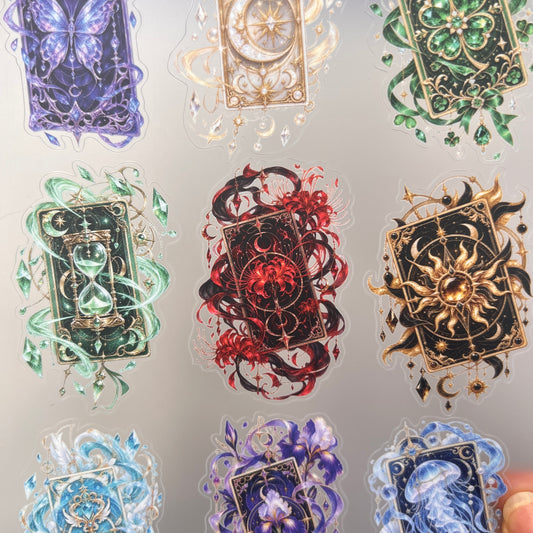 A0210--Magic Cards PET Sticker 1 Pcs A5 Size