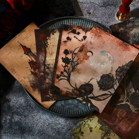 Gothic Vintage Rose Forest Scrapbook Paper 20 Sheets Per Pack