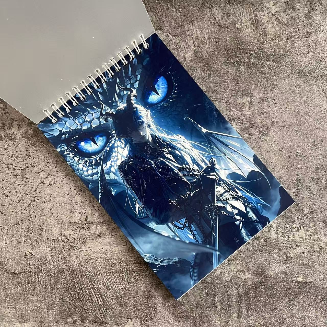 Dragon Eyes Boy A5 Spiral Journal Paper Books (60 blank pages,Double-Sided Protective)