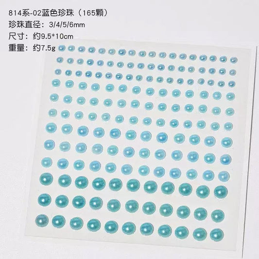 3D Pearl Stickers (white/pink/blue)