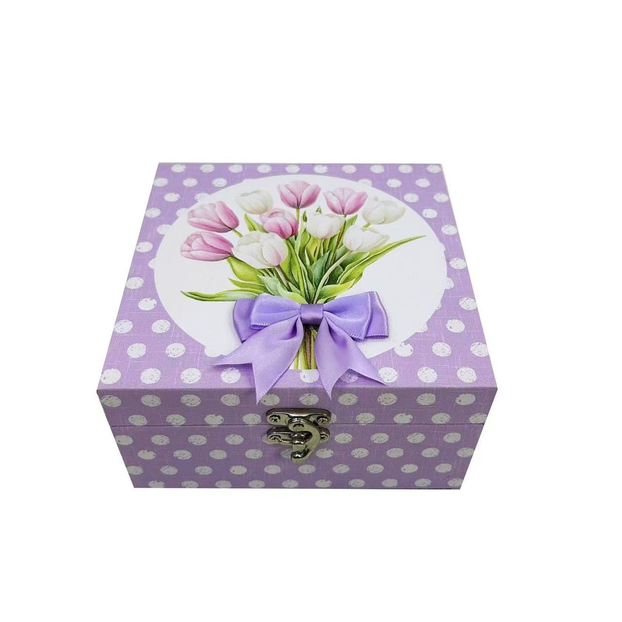 D0016 Tulips Flower Wooden Box