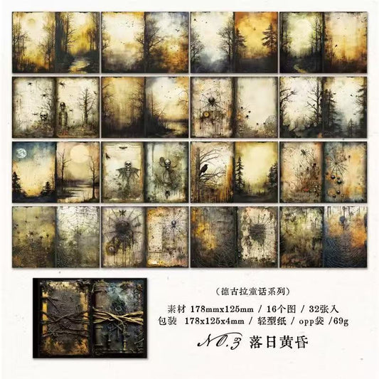 Gothic Window & Forest Scrapbook Paper 32 Sheets Per Pack