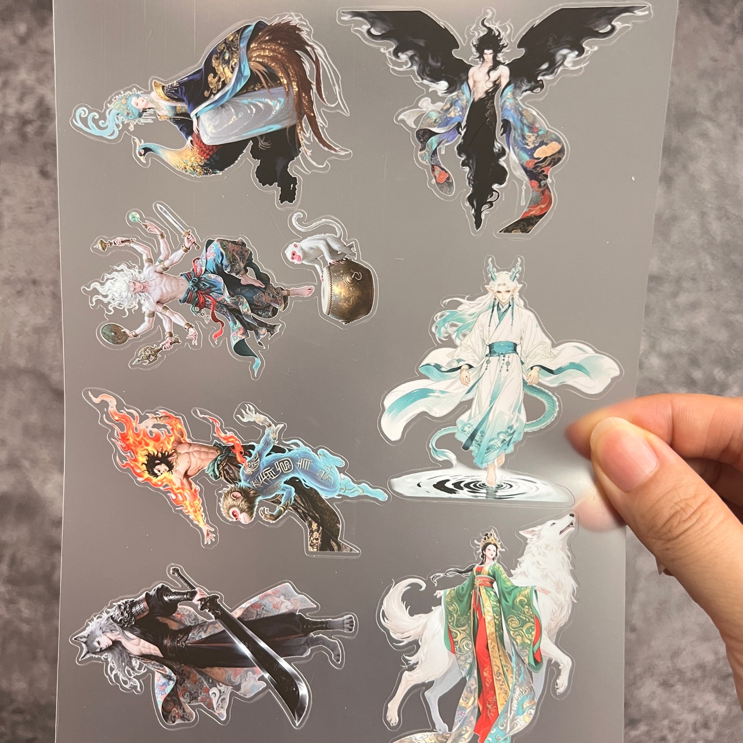 A0130--24 Star Mansions Human-Beast Stickers PET Sticker 1 Pcs A5 Size