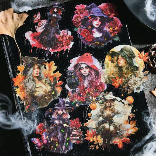 Magic Witch PET Stickers 5 Sheets Per Pack