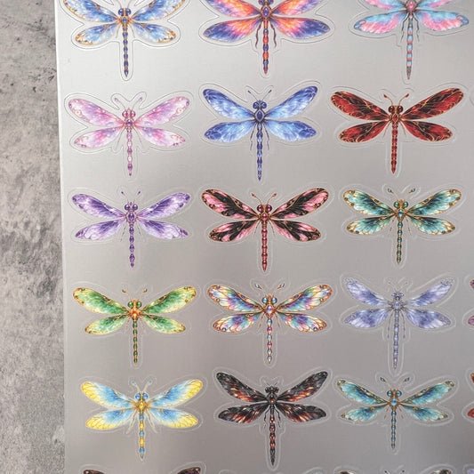 A0207--Dragonfly PET Sticker 1 Pcs A5 Size