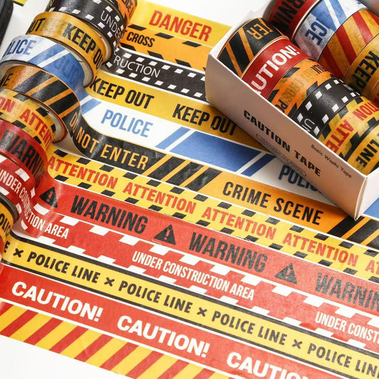 Washi Tape Set Caution Warning Cross-border 12 pcs rolls 1.5cm*2m