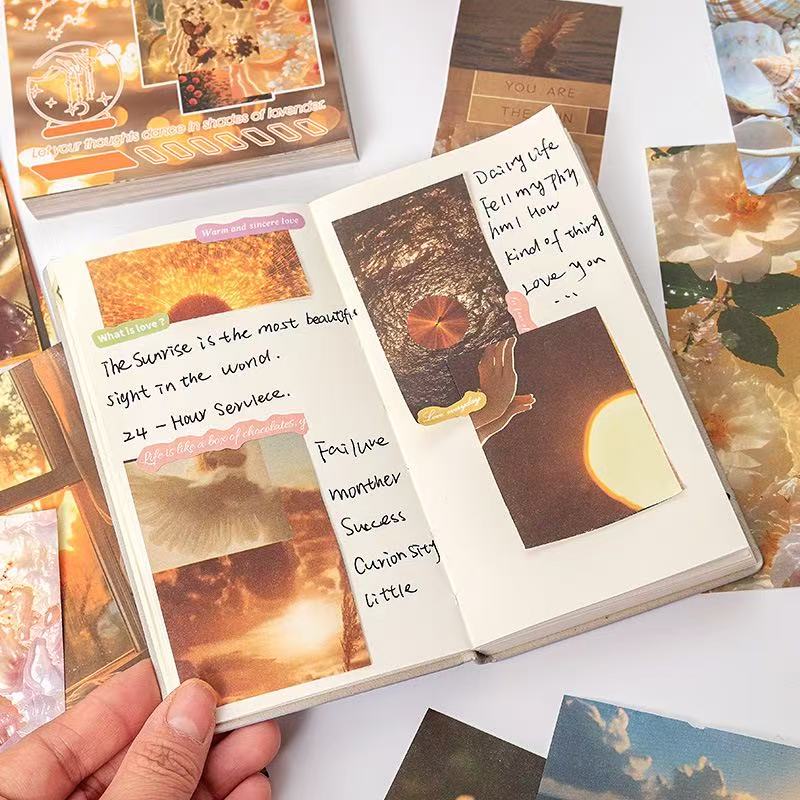 Star‑Moon Series, 100 Sheets, Large‑Capacity Tear‑Off Collage Base Paper