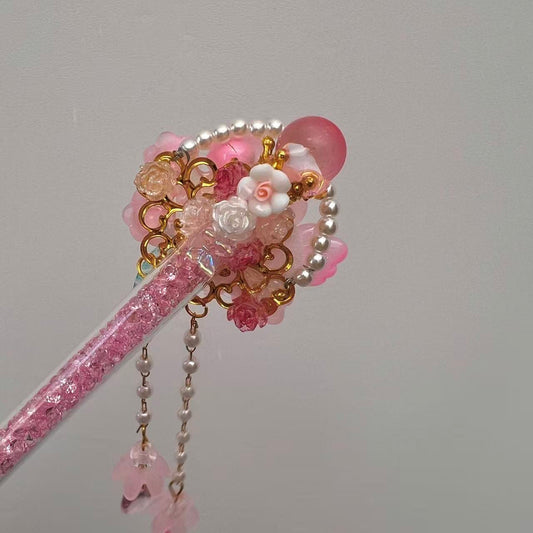 Handmade Pink Cherry Carving Knife Pen Cutter for Journaling