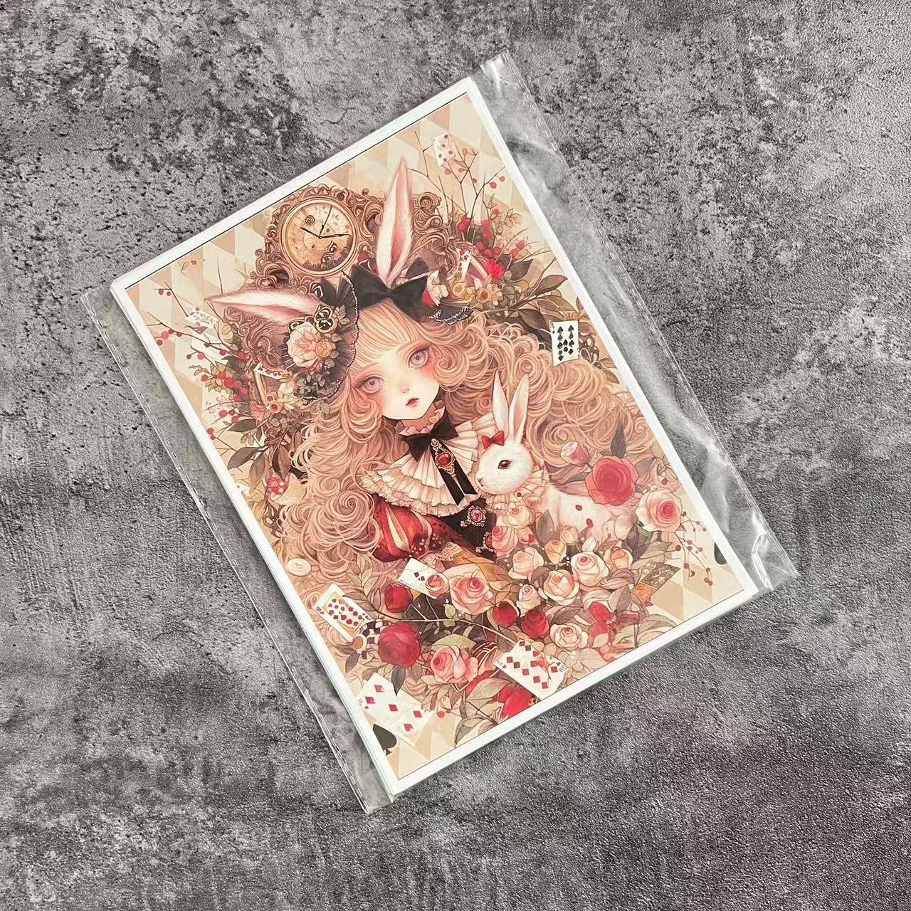 B0055-Vertical Alice Writing Paper A5 paper 15pcs no repeat