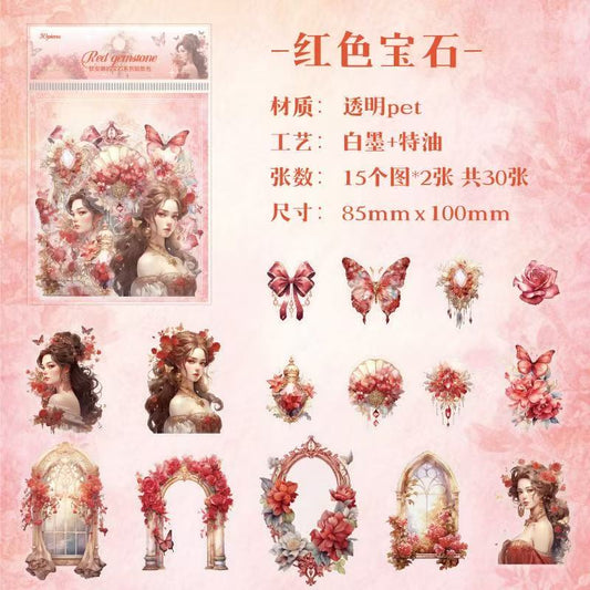 Fairy Girls PET Stickers 30 Sheets Per Pack