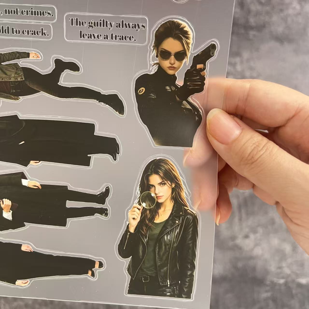 A0112-- Attorney Judge Detective PET Sticker 1 Pcs A5 Size