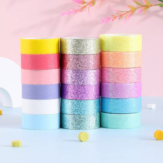 Washi Tape Set Colorful Glitter 6 rolls/10rolls/12rolls