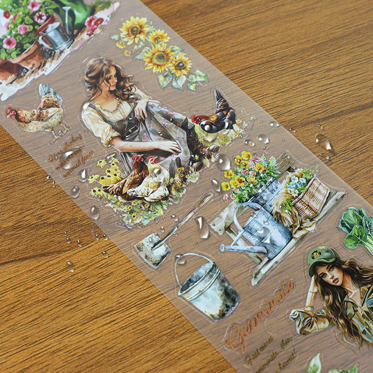 Tape Roll Set《Rustic Farm》4 rolls (2 roll PET+2 roll Washi)