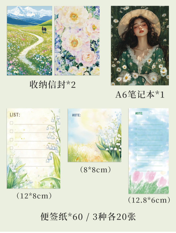 Journal Set---《Dawn's Dim Light》Paper/Stickers/Tape/Book