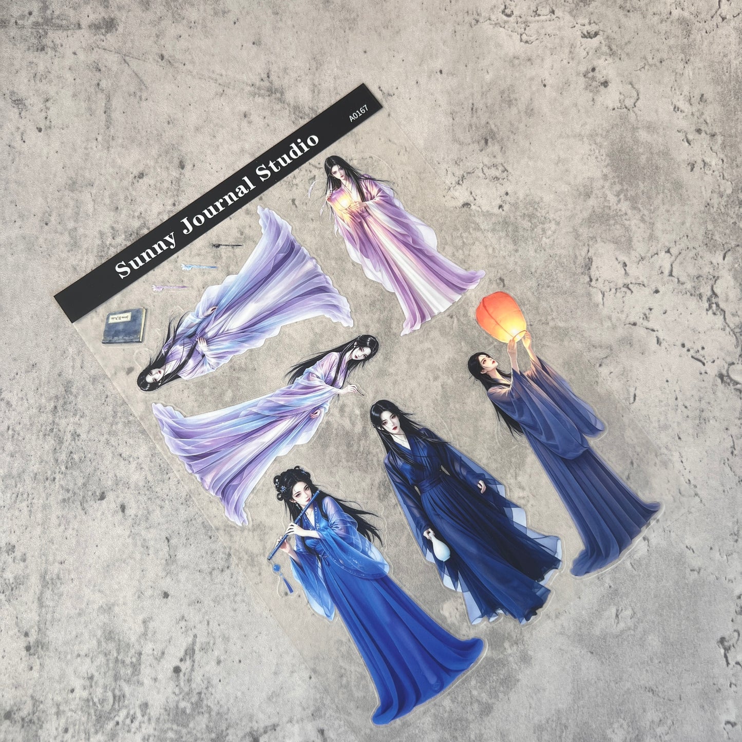 A0167--Traditional Immortal Maiden PET Sticker 1 Pcs A5 Size