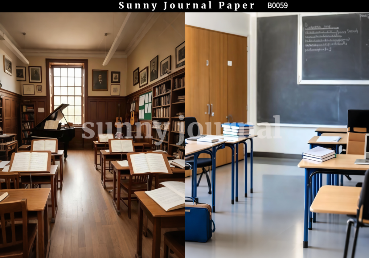 B0059-Court & School Background Paper A5 paper 10pcs no repeat