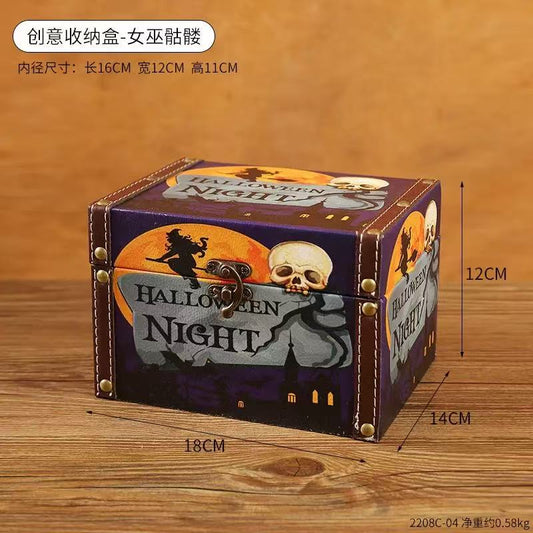 D0018 Halloween witch magic Wooden Box