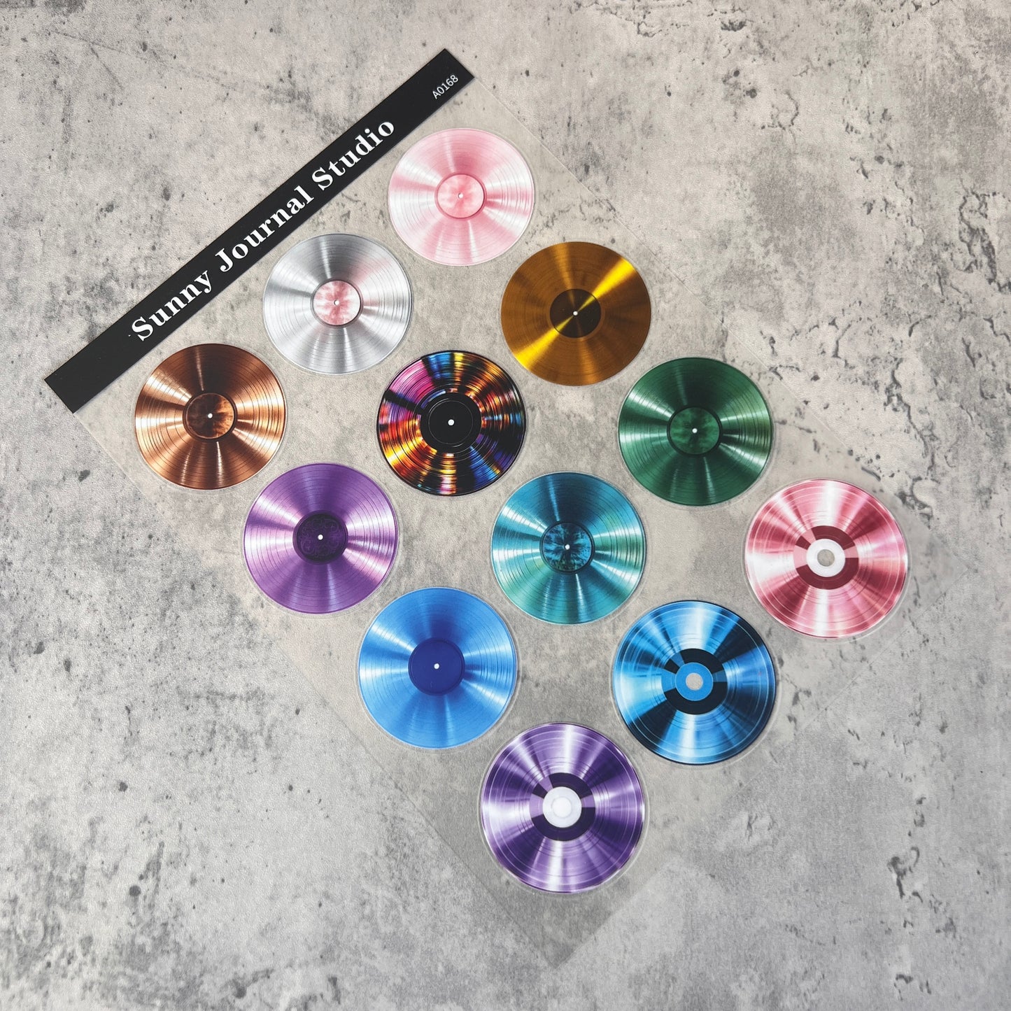 A0168--Colorful CD PET Sticker 1 Pcs A5 Size