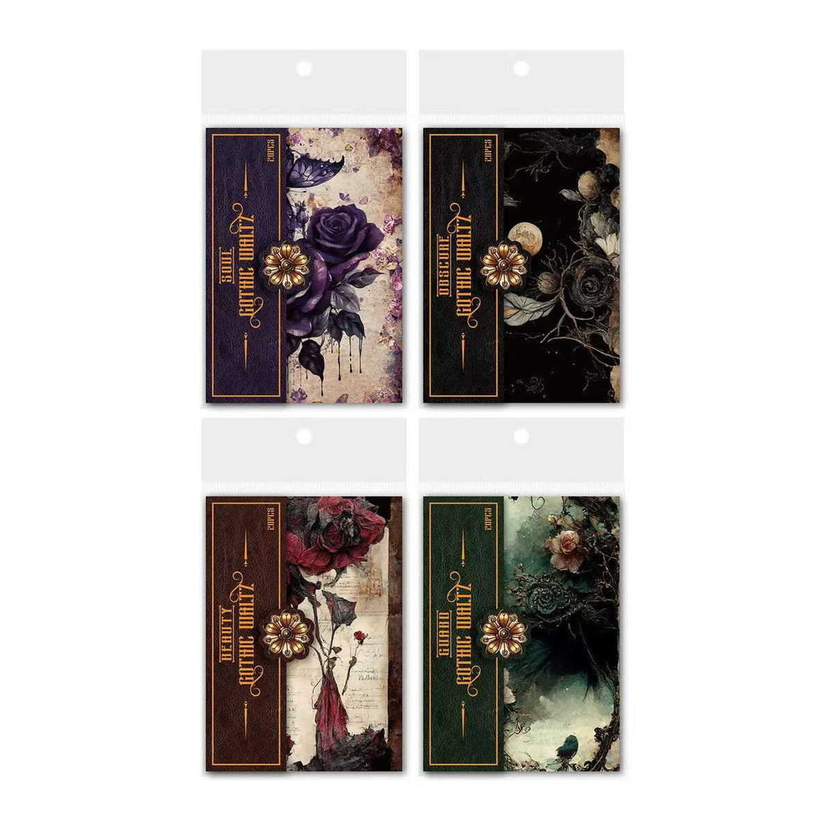 Gothic Vintage Rose Forest Scrapbook Paper 20 Sheets Per Pack
