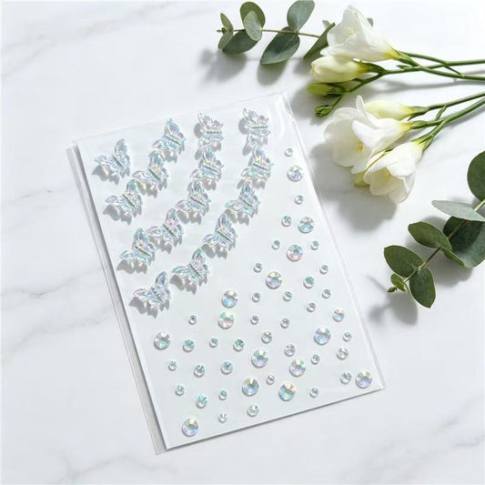 GraIridescent Holographic Acrylic Gem 3D Stickers