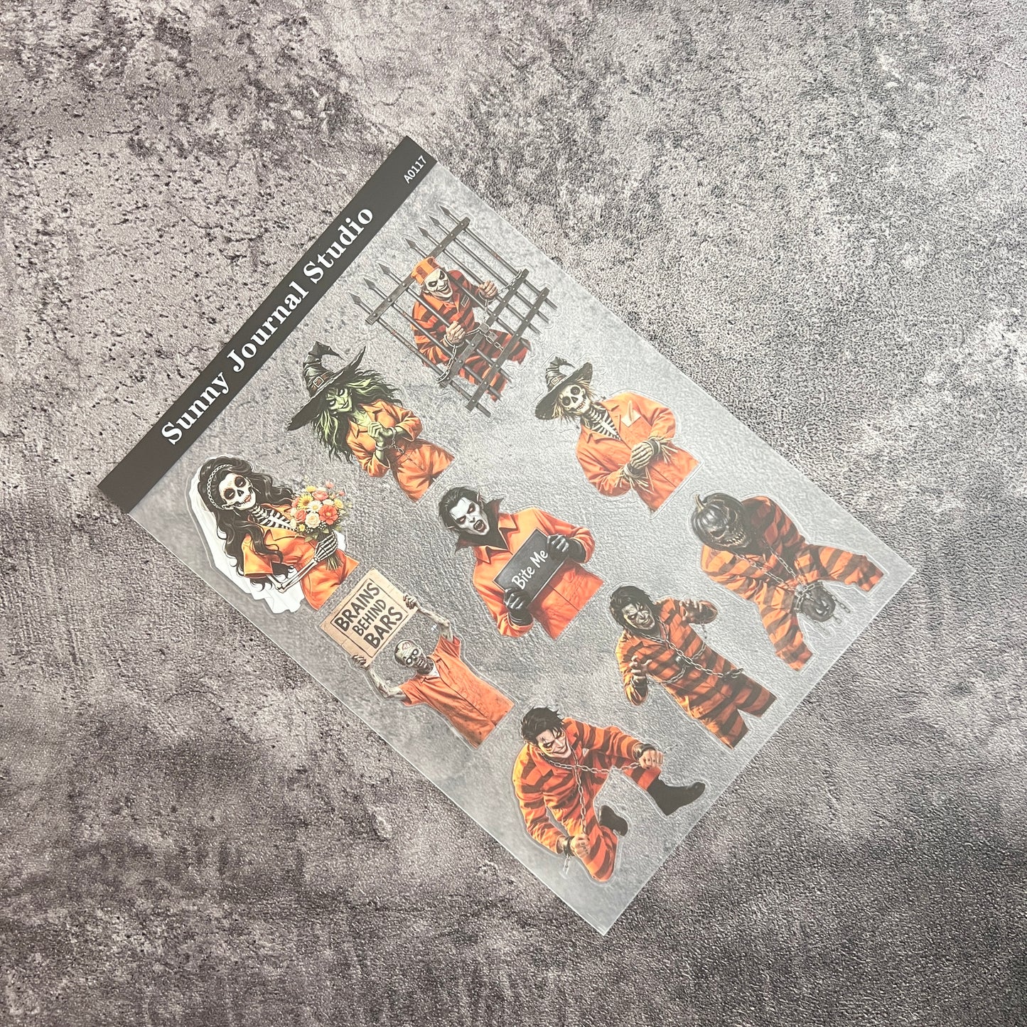 A0117--Prisoners:Vampires,witches and zombies PET Sticker 1 Pcs A5 Size