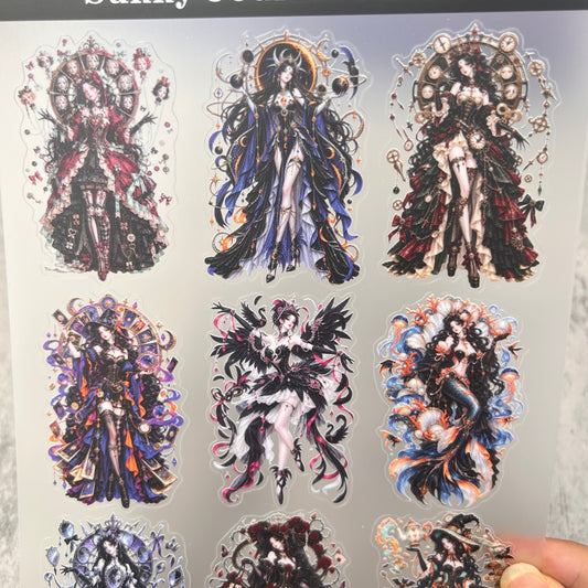 A0212--Magical Girls PET Sticker 1 Pcs A5 Size
