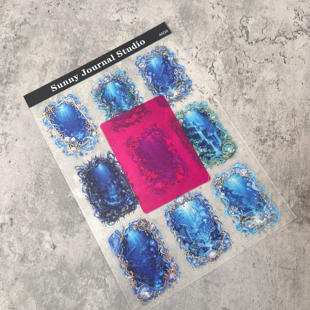 A0226--Ocean Underwater PET Sticker 1 Pcs A5 Size