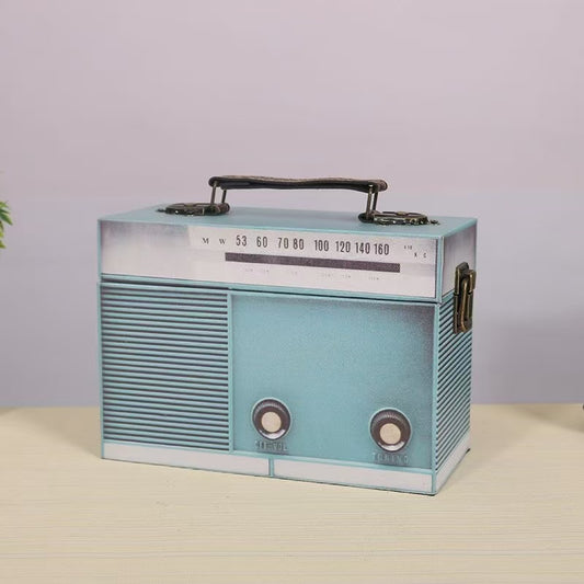 D0023 TV Radio Wooden Tape Boom Box