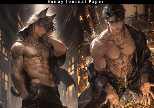B0004-Spicy Boys A5 Paper 10 pcs no repeat