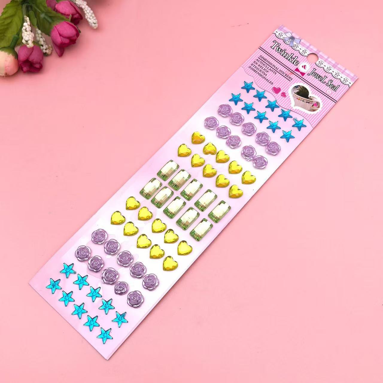 Colorful Gems 3D Stickers