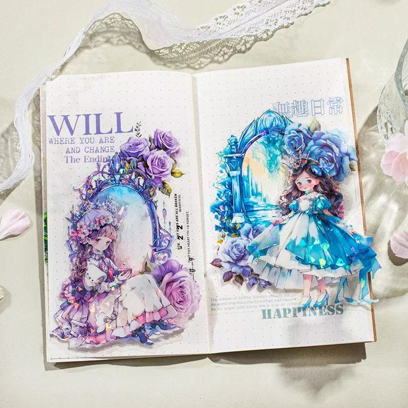 Cute Princess PET Stickers 5 Sheets Per Pack