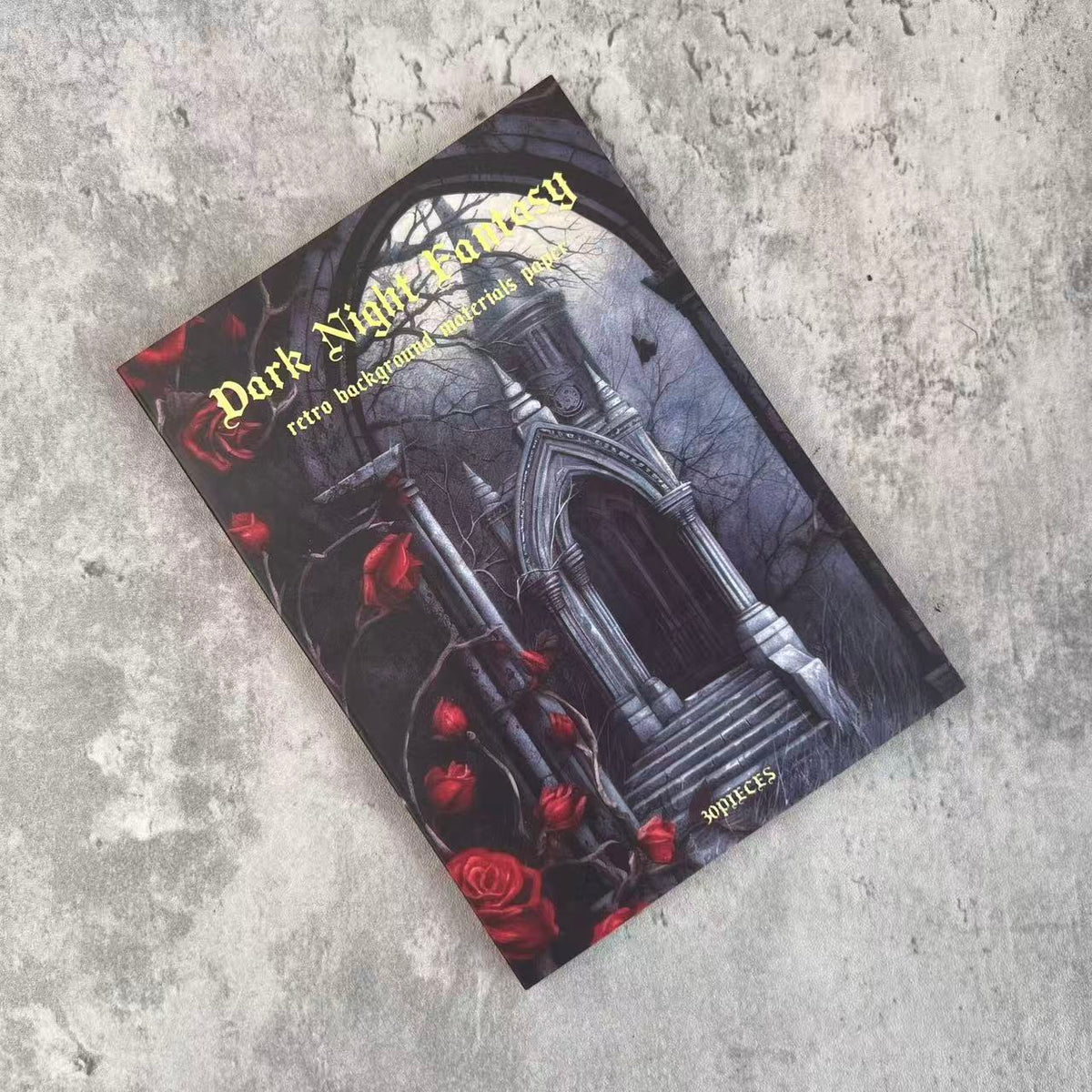 Gothic Rose & Chain Background Scrapbook Paper 30 Sheets Per Pack