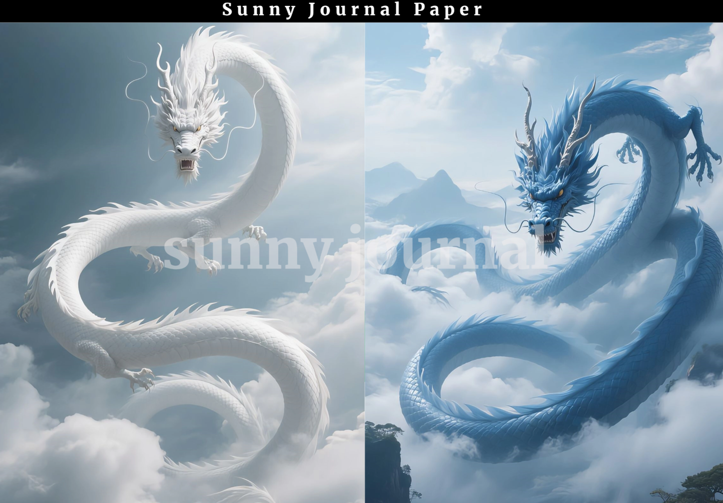 B0021-Tradition Coloful Dragon A5 paper no repeat