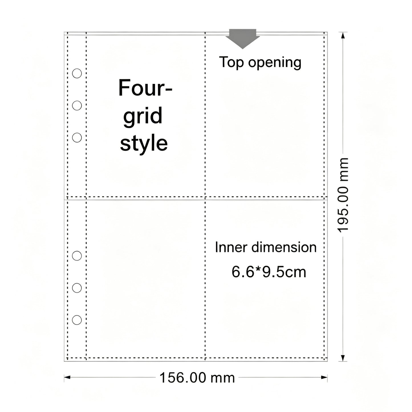 Refill for Small A5 Binder ATC Storage insert 10pcs 1 pack