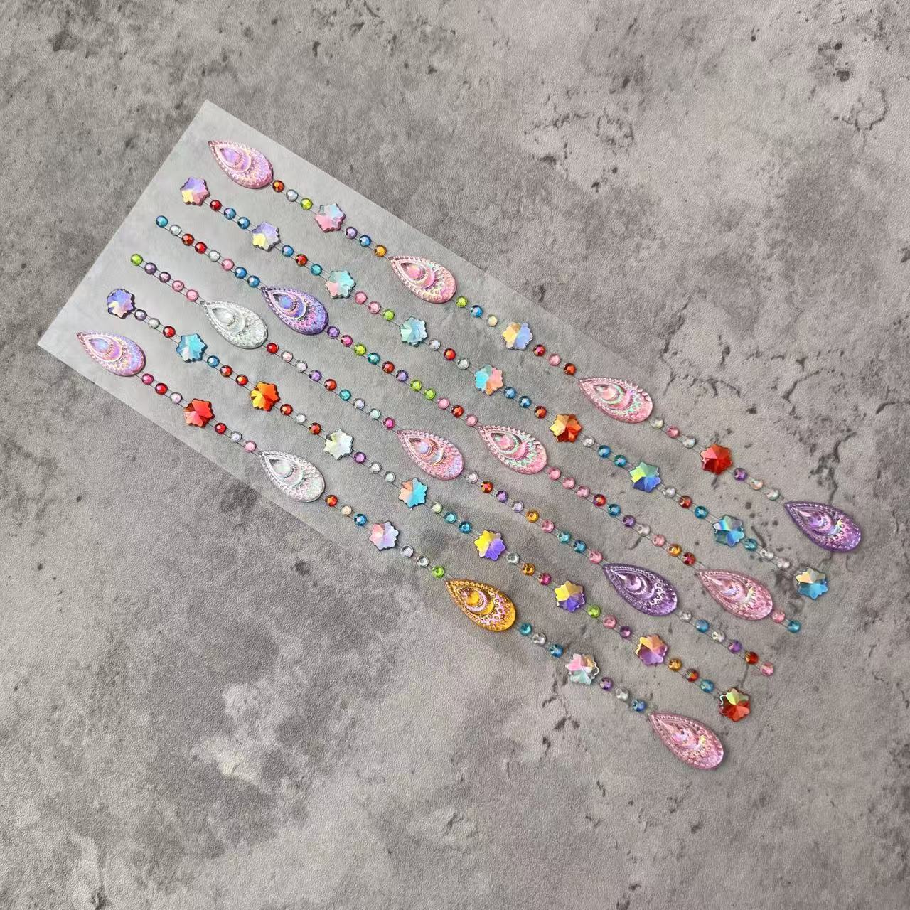 Connected Strip Water Drop 3D Stickers