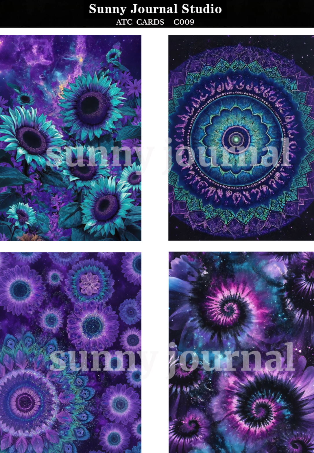 C009-Boho Style ATC Cards 20 iamges 300GSM Paper Card / Self-cut Required