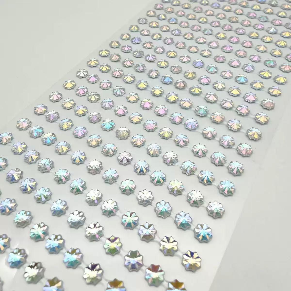 Connected Strip Snow flake 3D Stickers