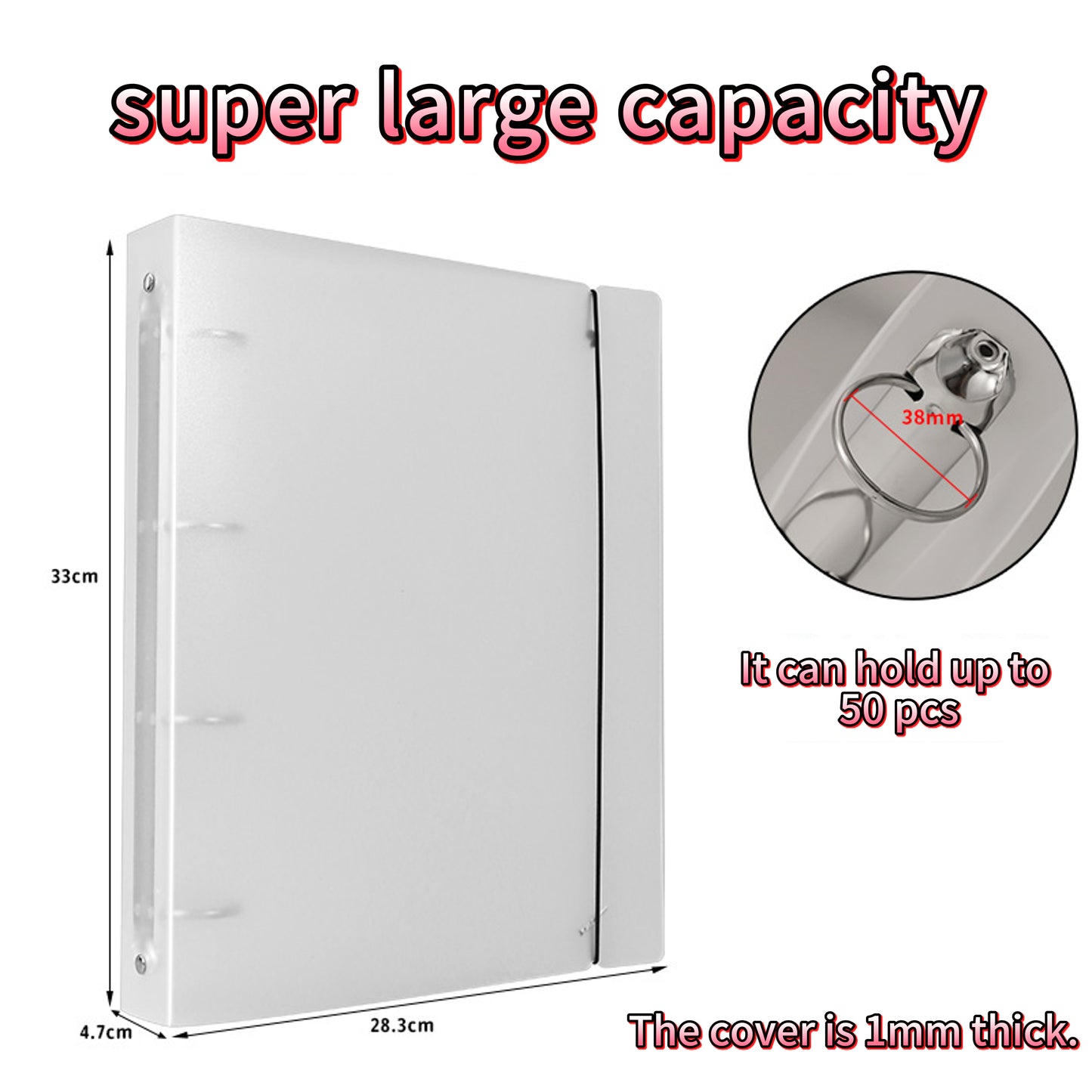 A4 Loop Binder Transqarent Card Album/ Storage Album