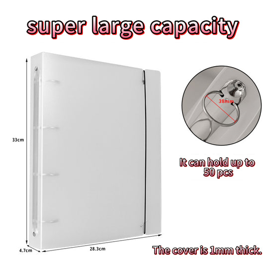 A4 Loop Binder Transqarent Card Album/ Storage Album