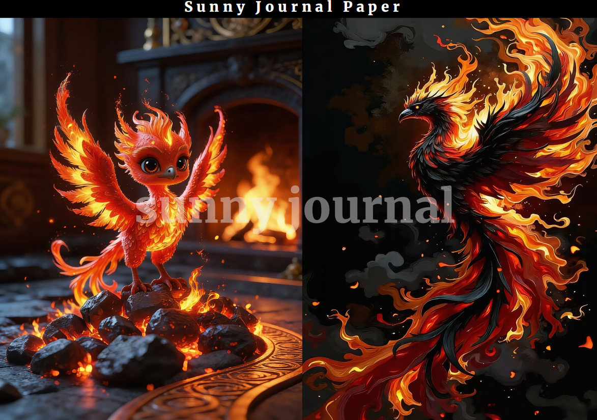 B0011-Phoenix A5 Paper 10 pcs no repeat