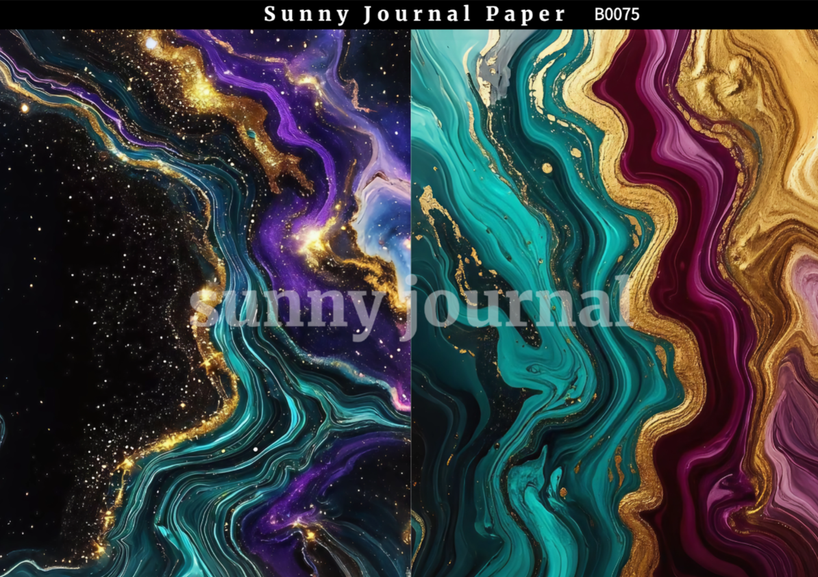 B0075-Marble Texture Paper A5 paper 10pcs no repeat