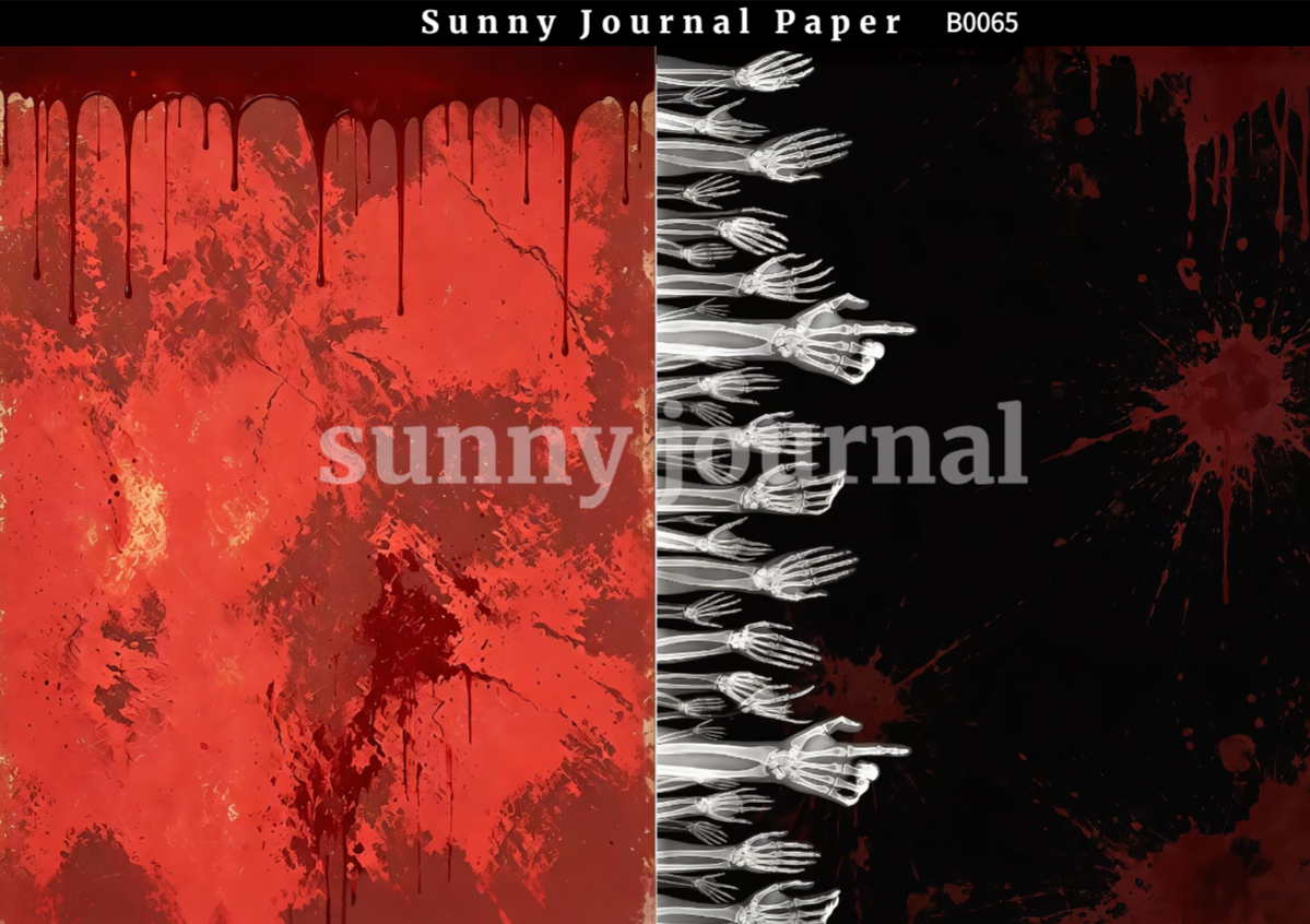 B0065-Gothic Dark Paper A5 paper 10pcs no repeat