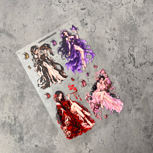 E0018--Traditonal Forest Fairy 3D Embossed Sticker 1 Pcs A6 Size 10X15cm=4x6inch
