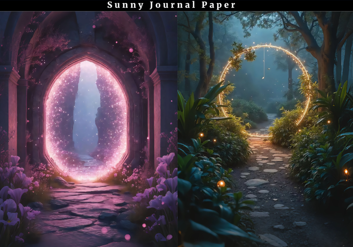 B0046-Magic Background A5 paper 10pcs no repeat