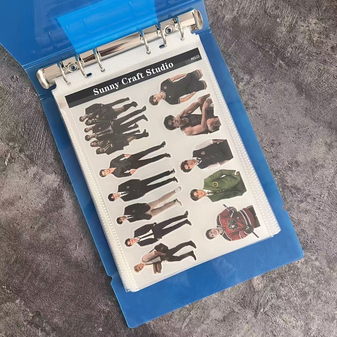 A5 Horizontal Loose-Leaf Binder, Clear Pocket Pages, Transparent Display Folder, Journal Organizer