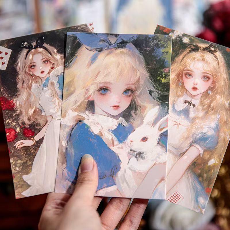 Limitied Edition Alice in Wonderland Postcard 30pcs Journal Gift Box